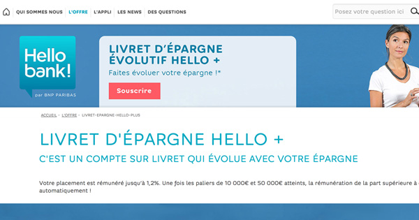 Hello bank! propose un Livret Hello Plus vraiment exceptionnel